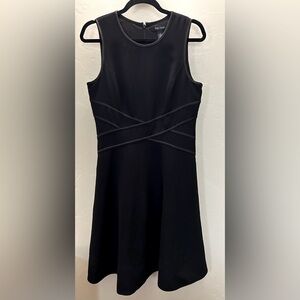 White House Black Market Black Dress With A-Line Skirt